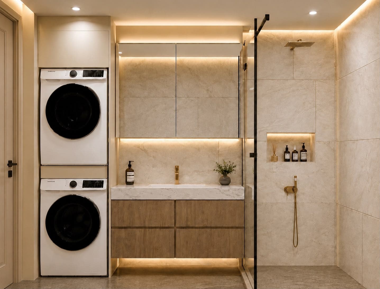 İstanbul Bakırköy mutfak ve banyo iç mimari tasarım görünümü 2.