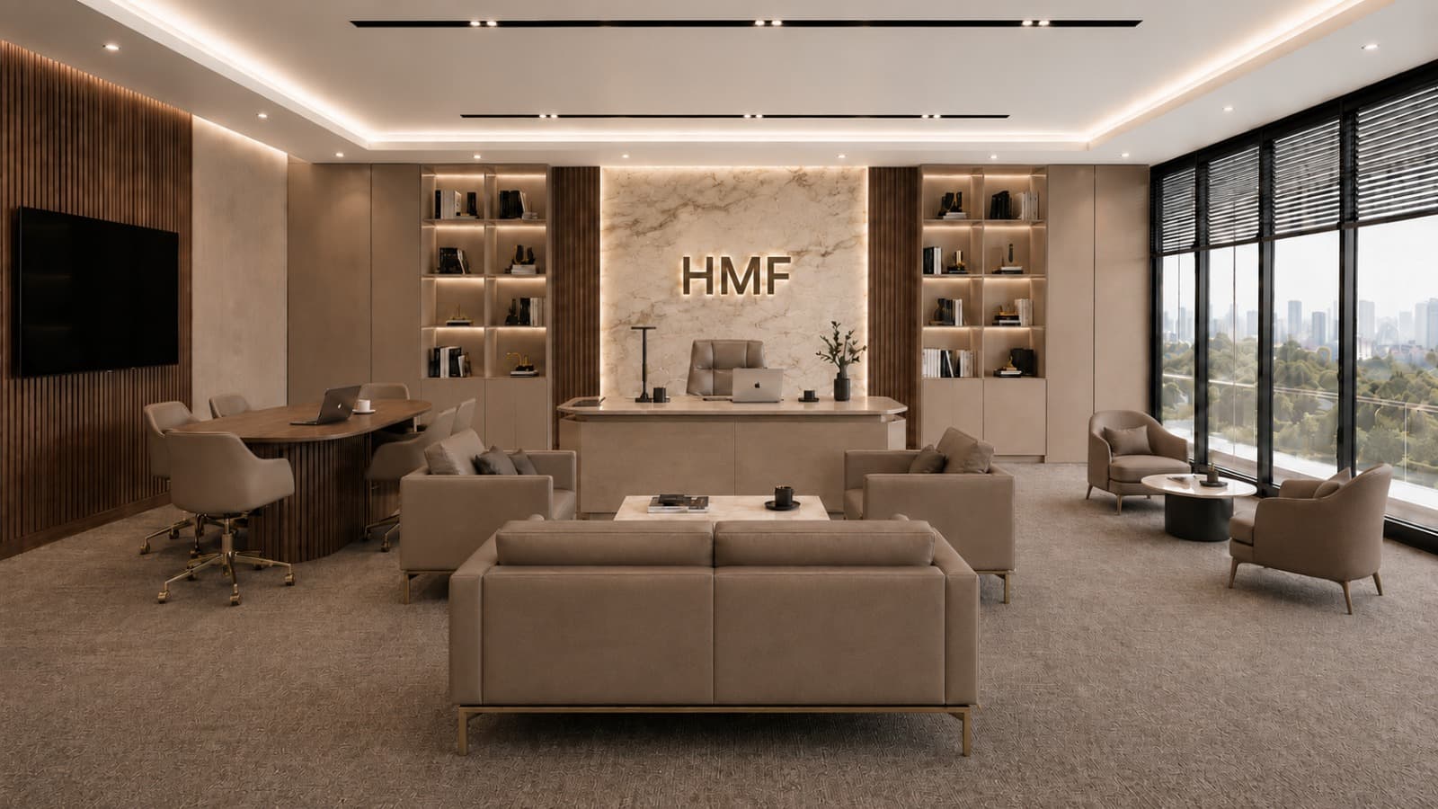 HMF Group Esenyurt ofis iç mimari tasarım görünümü 5.